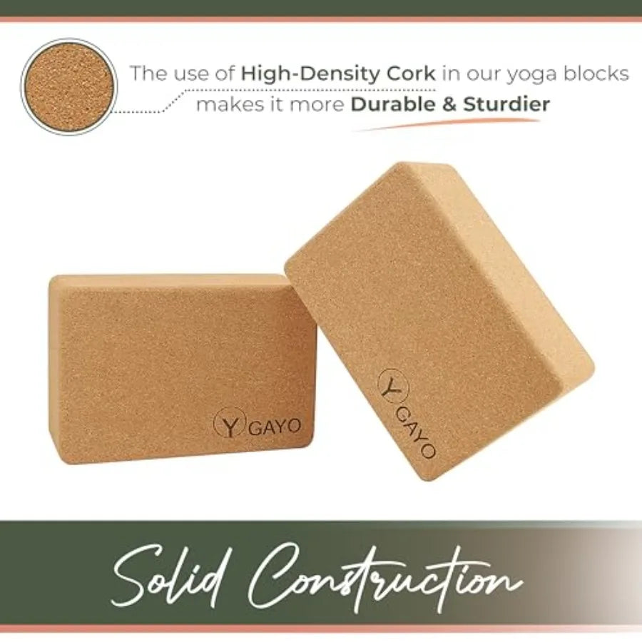 Premium Cork Yoga Kit – Eco-Friendly Mat & Block Set with Carry Strap
