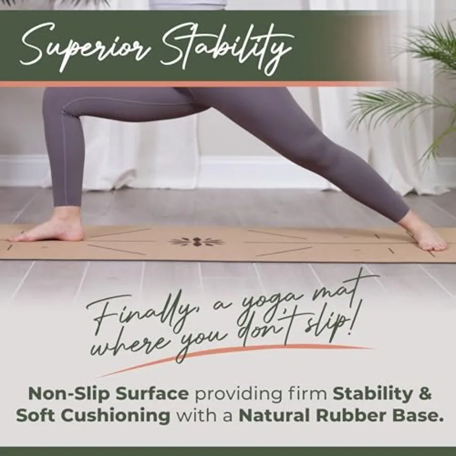 Premium Cork Yoga Kit – Eco-Friendly Mat & Block Set with Carry Strap