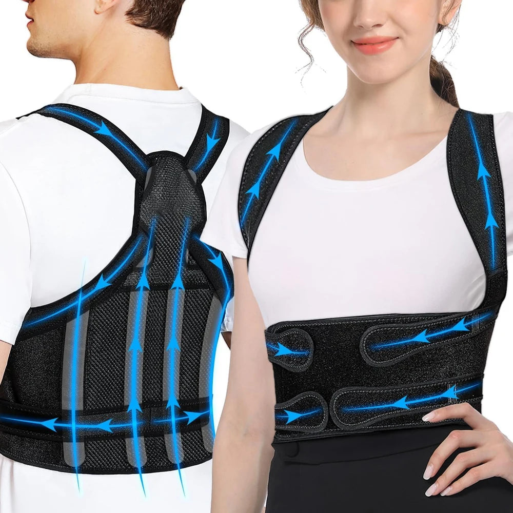 Posture Corrector for Men and Women - Full Back Brace Support, Back Posture Straightener for Scoliosis and Hunchback Correction