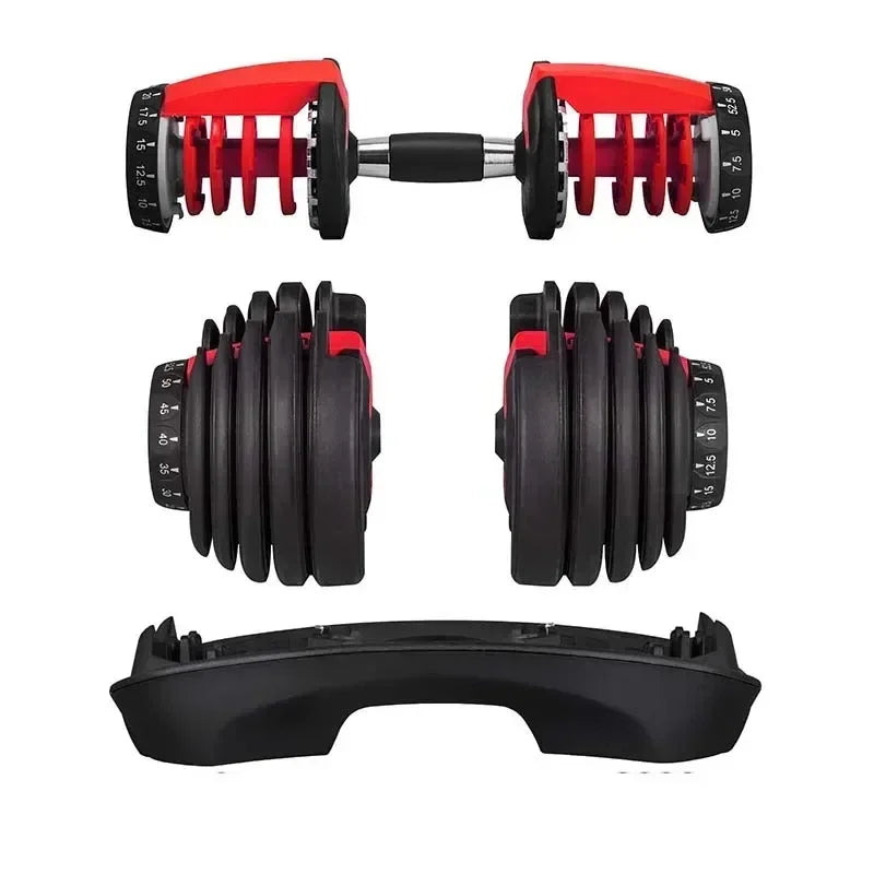 Adjustable Dumbbell 24/40 KG 52.5/90 LBS Fitness Equipment