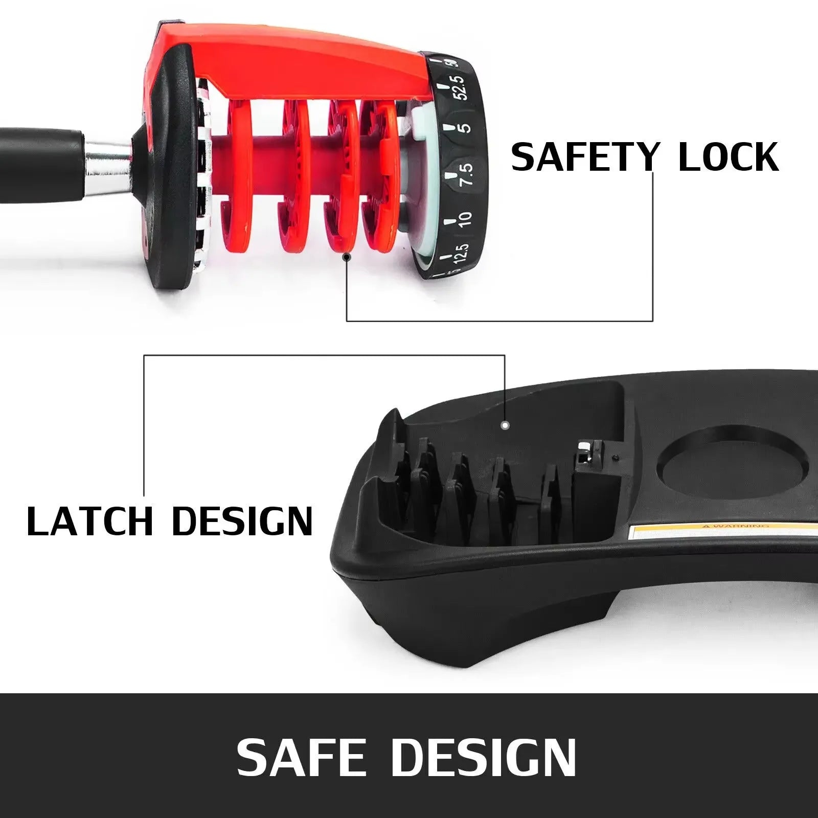 Adjustable Dumbbell 24/40 KG 52.5/90 LBS Fitness Equipment