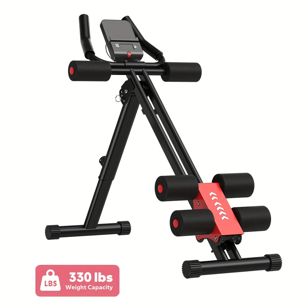 Foldable Adjustable Ab Trainer Machine with LCD Monitor