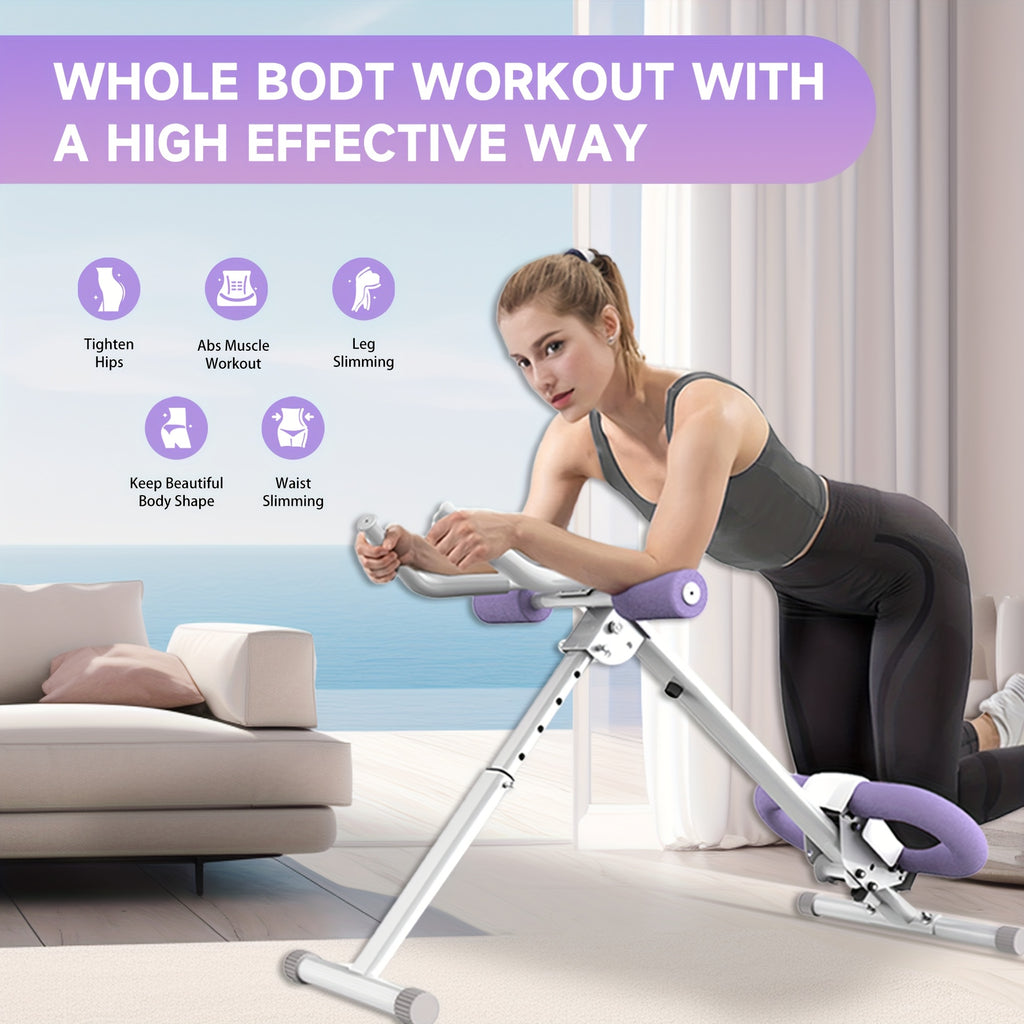 Foldable Adjustable Ab Trainer Machine with LCD Monitor